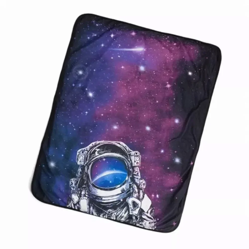 ThinkGeek Space LED Light Up Fleece Sherpa Throw Blanket New Astronaut NWT